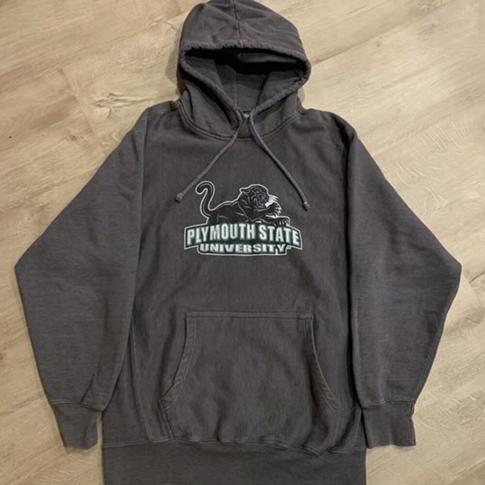Cross-Weave Plymouth State University Panthers Heavyweight Hoodie Men's Medium M
